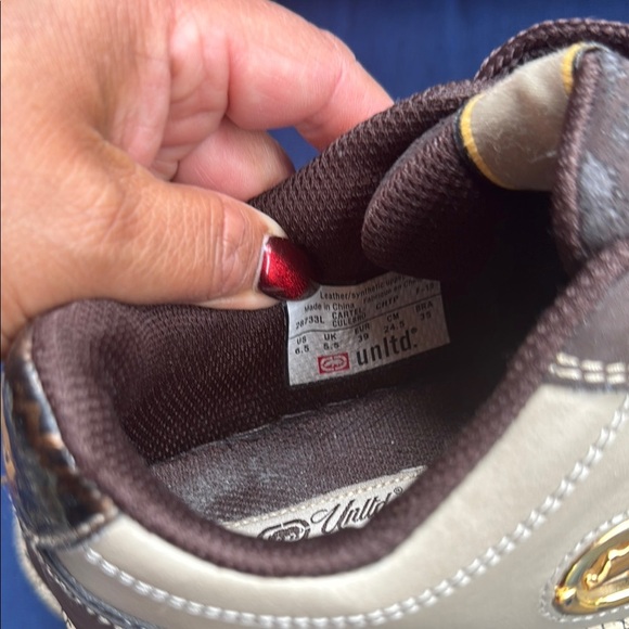 Ecko Unlimited Brown Cream Sneakers Casual Style - Picture 7 of 8